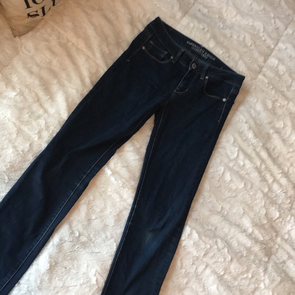 Dark blue jeans